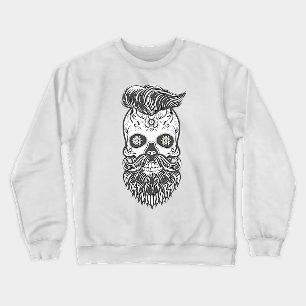 Handsome Skull Crewneck Sweatshirt by MaiKStore